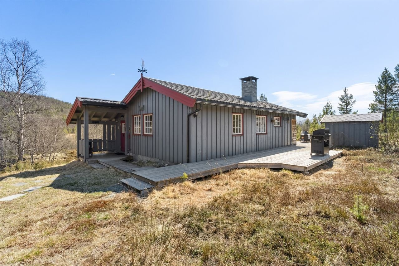 Hytta ble oppført midt på 80-tallet og er godt vedlikeholdt. Galleribilde