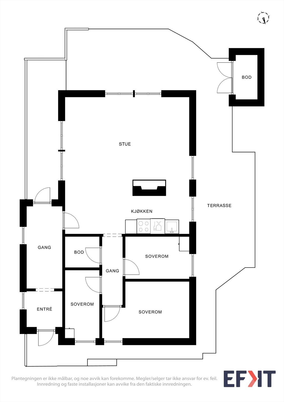 Plantegning av hytta Galleribilde