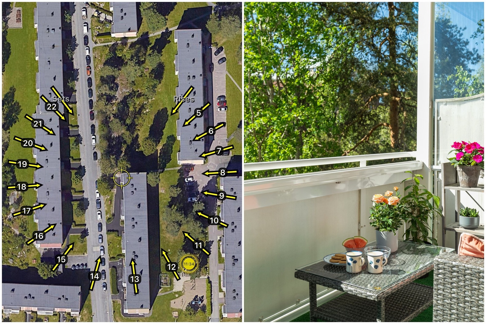 Den vestvendte beliggenheten gir gode solforhold. Galleribilde