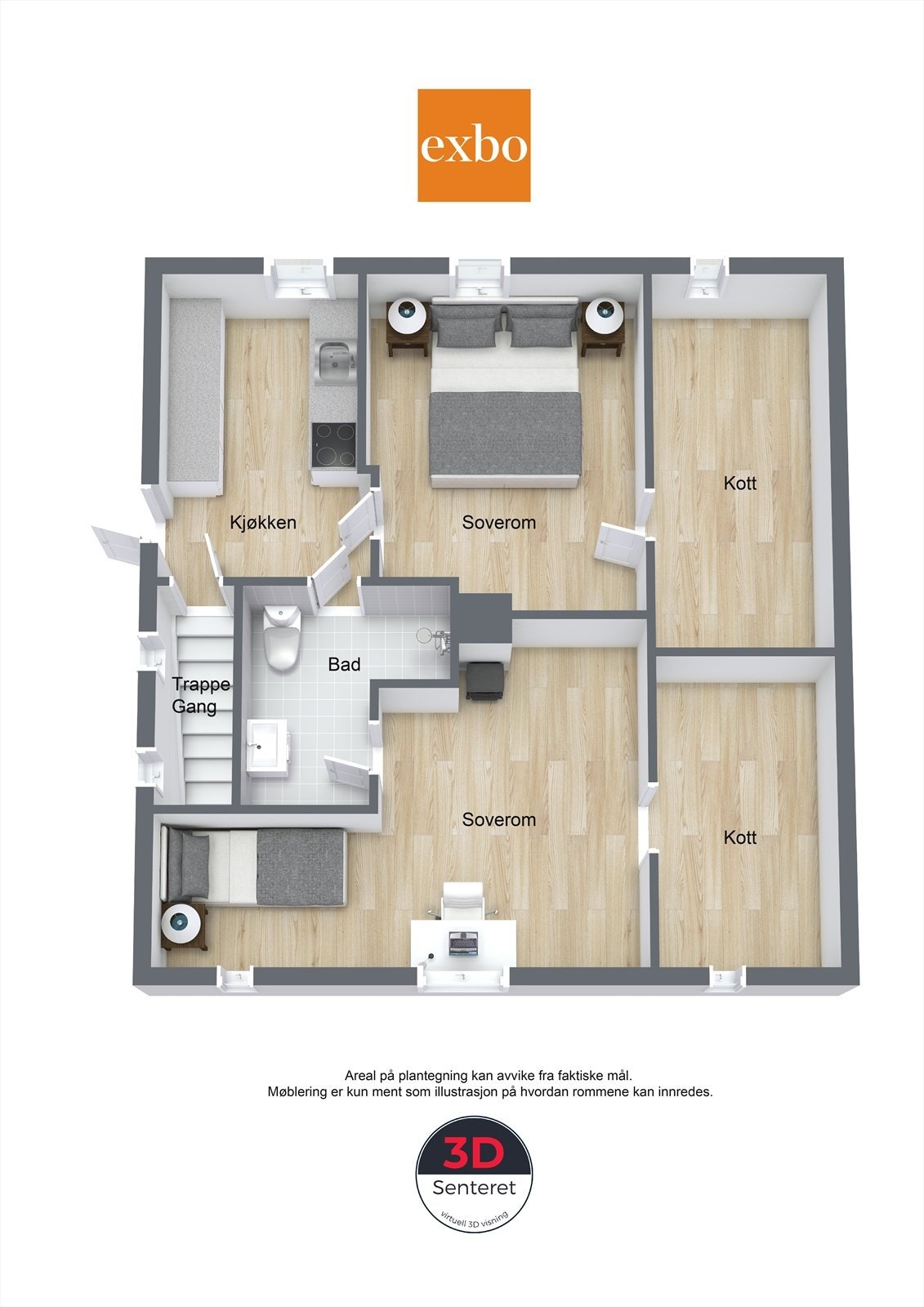 Plantegning loftsetasje Galleribilde