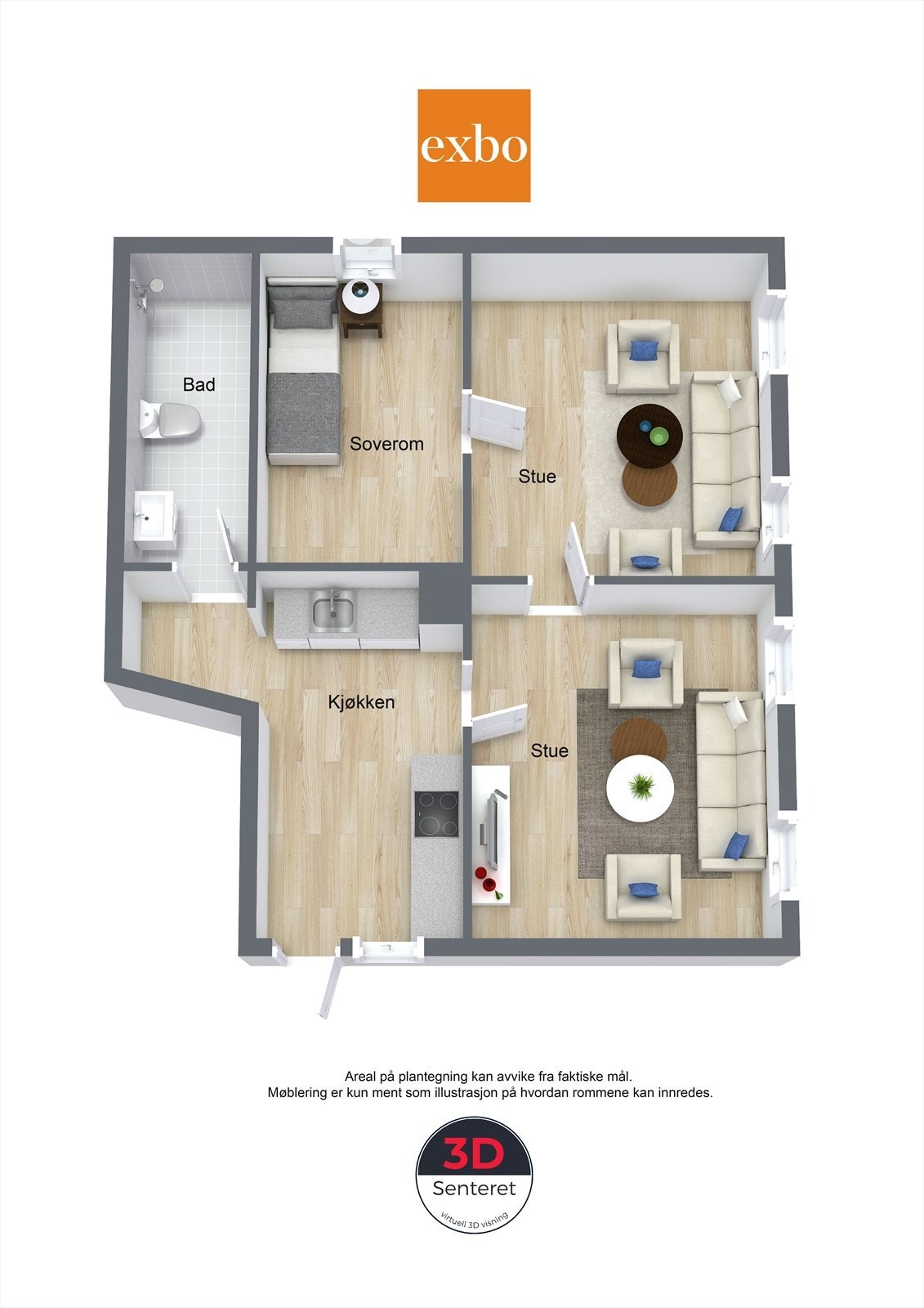 Plantegning 1. etasje Galleribilde