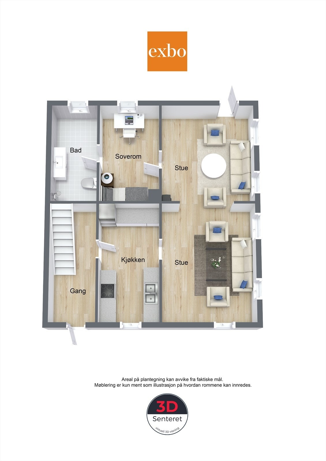 Plantegning 2. etasje Galleribilde