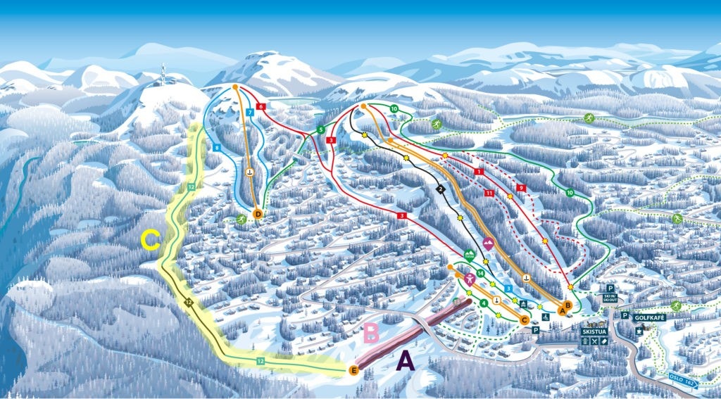 I Nesfjellet Alpin finner du en stolheis av førsteklasses kvalitet med 8 seter, varme og vindskjerm som sørger for maksimal komfort. Anlegget tilbyr totalt 5 heiser og 15 nedfarter Galleribilde