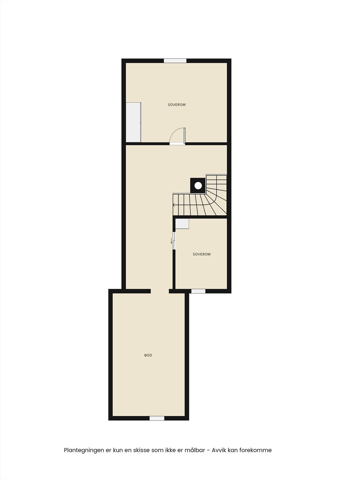 Plantegning 2. etasje - enebolig nr. to. Galleribilde