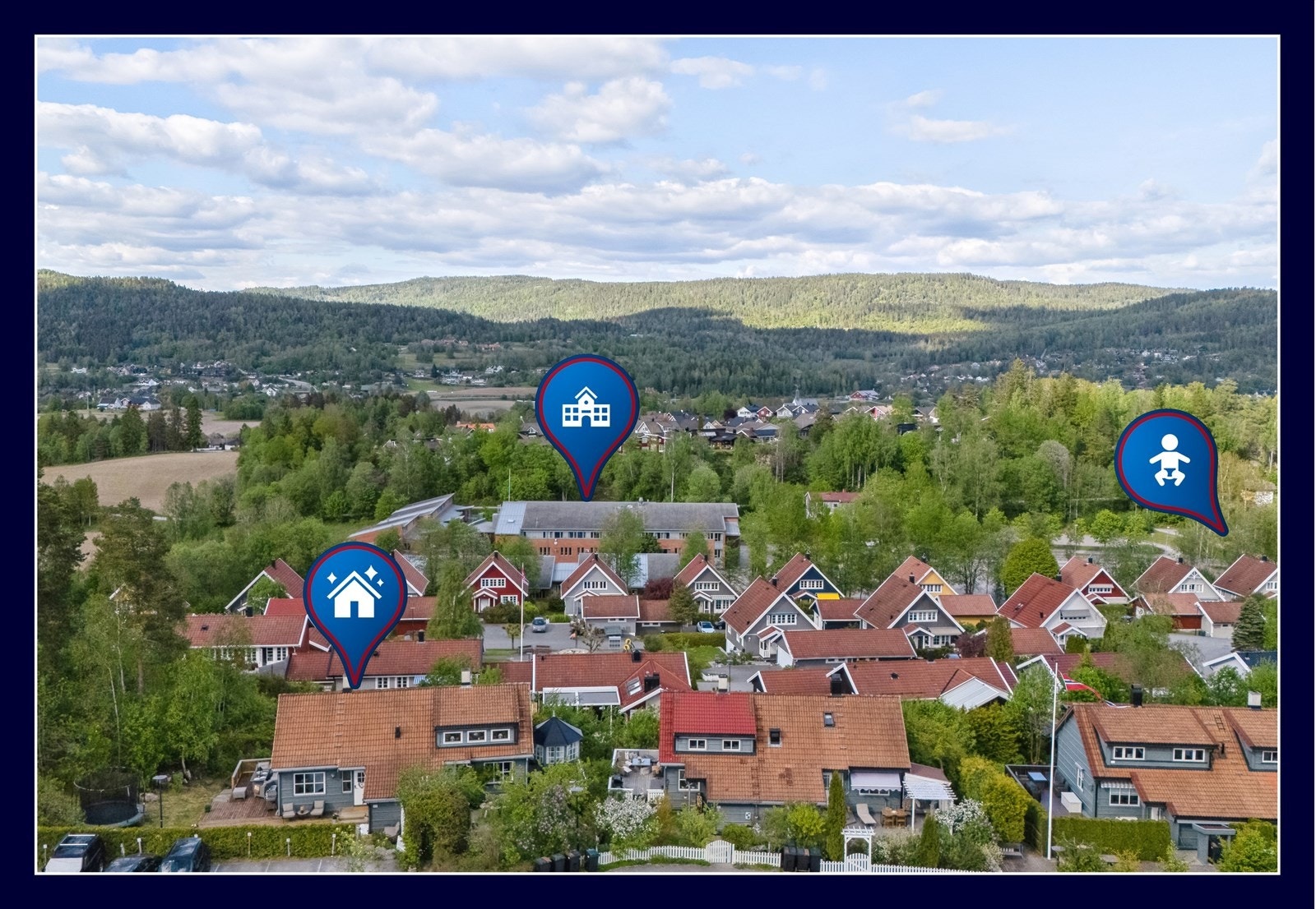 Gullhaug barneskole og Grindaberget Barnehage ligger bare noen hundre meter fra boligen. Galleribilde
