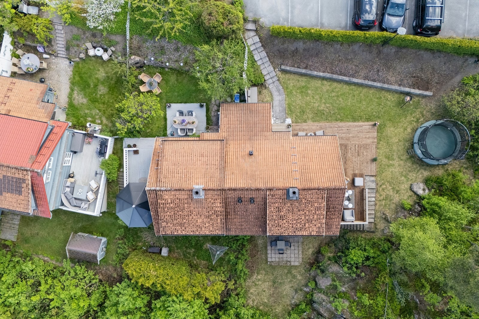 Boligen sett ovenfra. Galleribilde