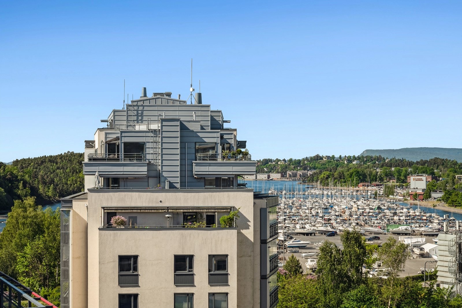 Utsikt fra takterrassen. Galleribilde