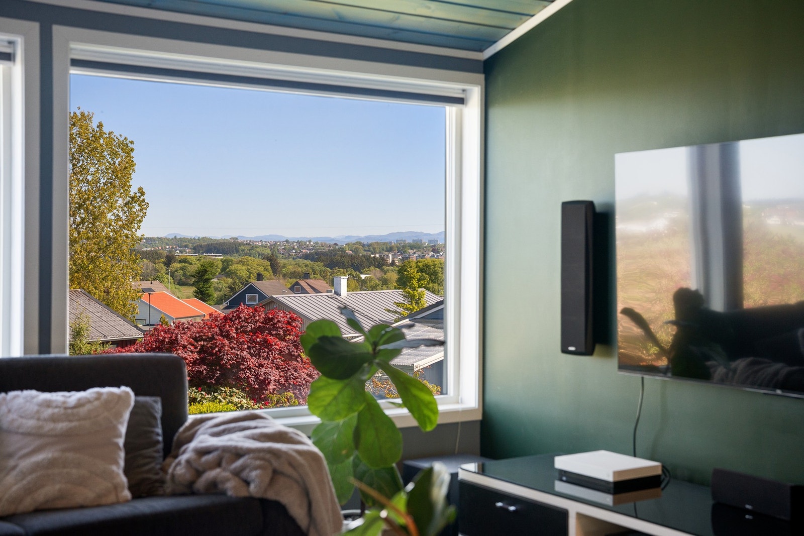 Flott utsikt fra stuen Galleribilde