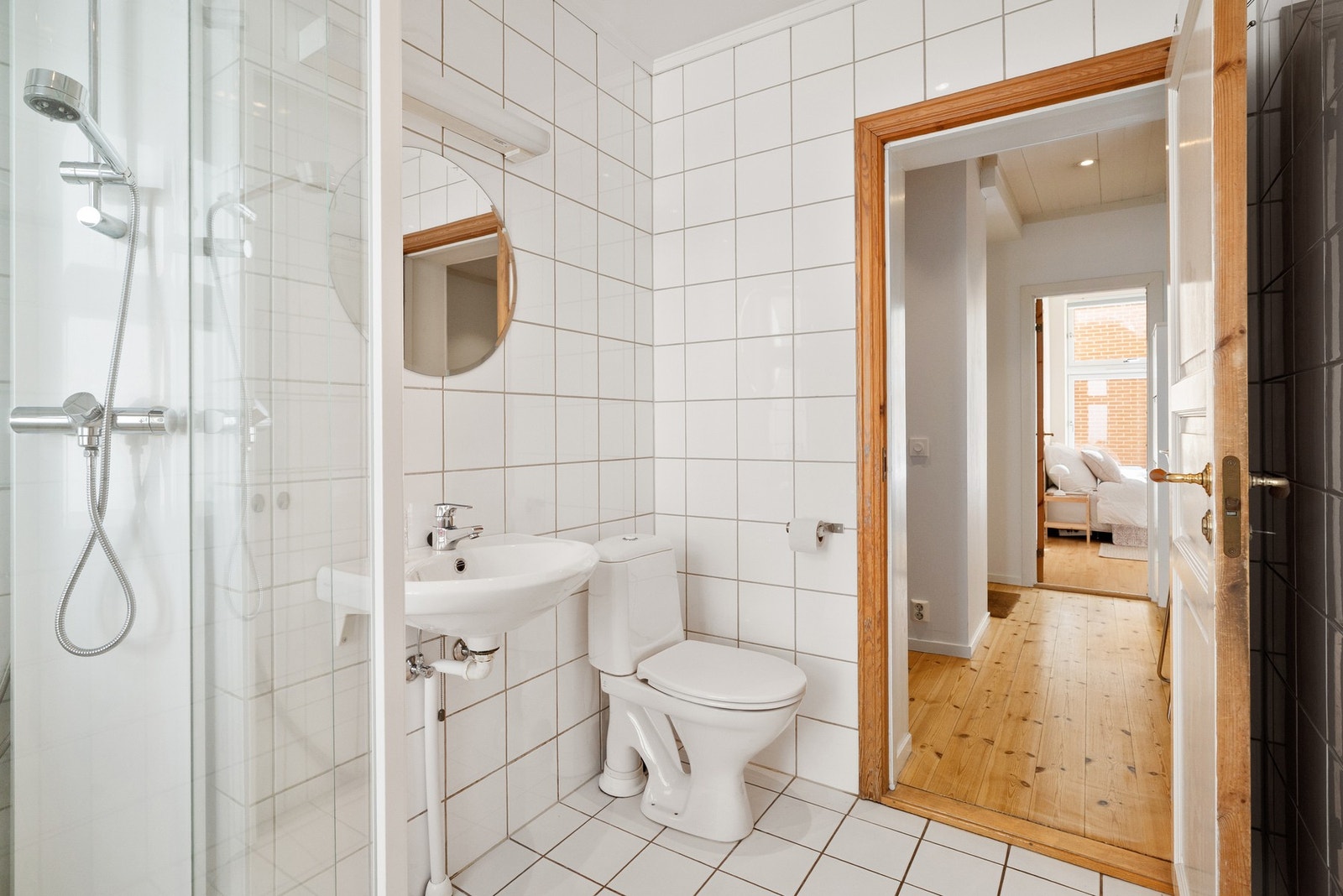 Det er opplegg for vaskemaskin. Galleribilde