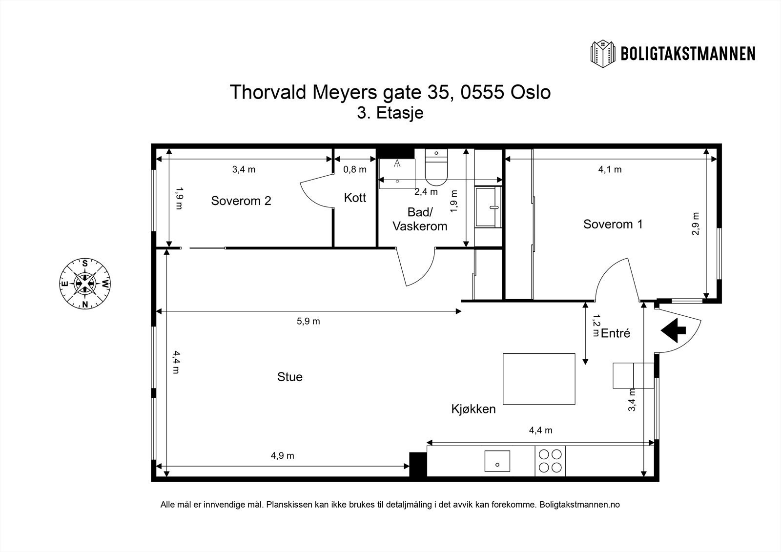 Plantegning til orientering. Galleribilde