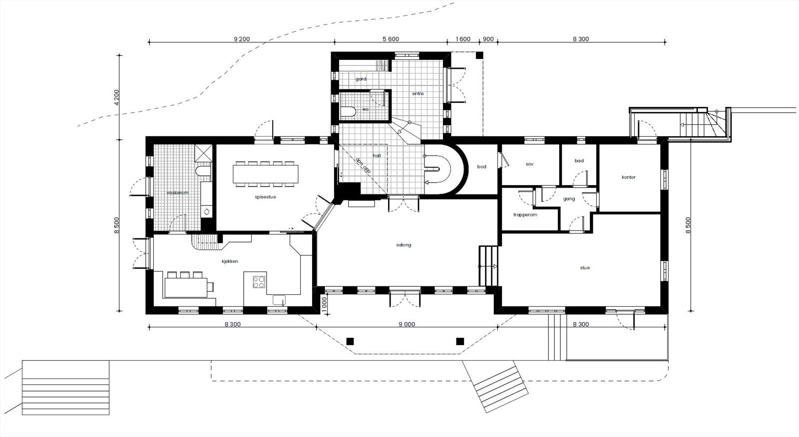 Planskisse 1. etasje Galleribilde