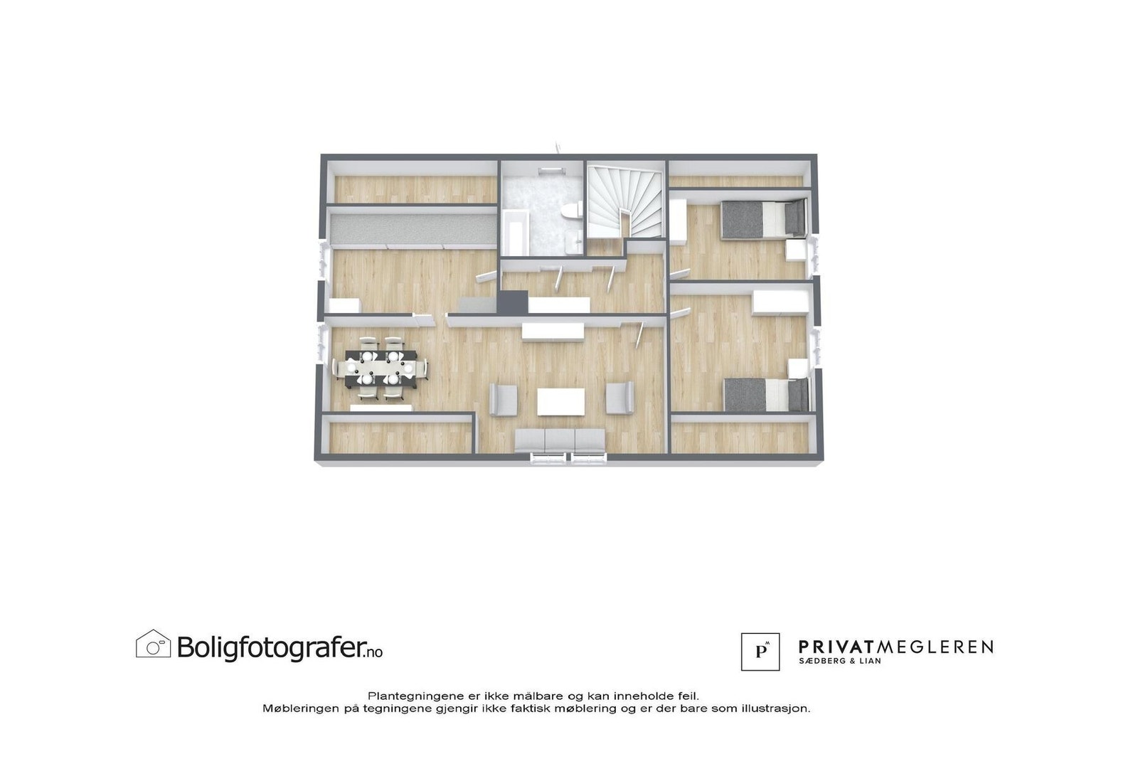 Plantegning 2. etasje - ikke målsatt, kun en illustrasjon. Galleribilde