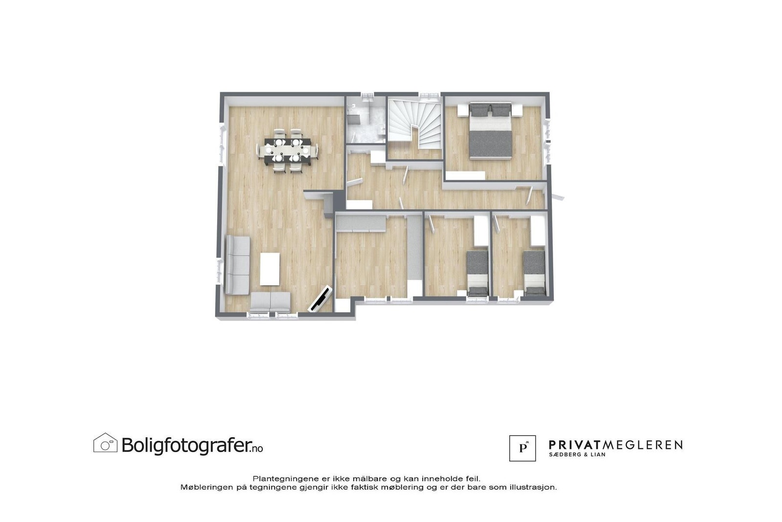 Plantegning 1. etasje - ikke målsatt, kun en illustrasjon. Galleribilde