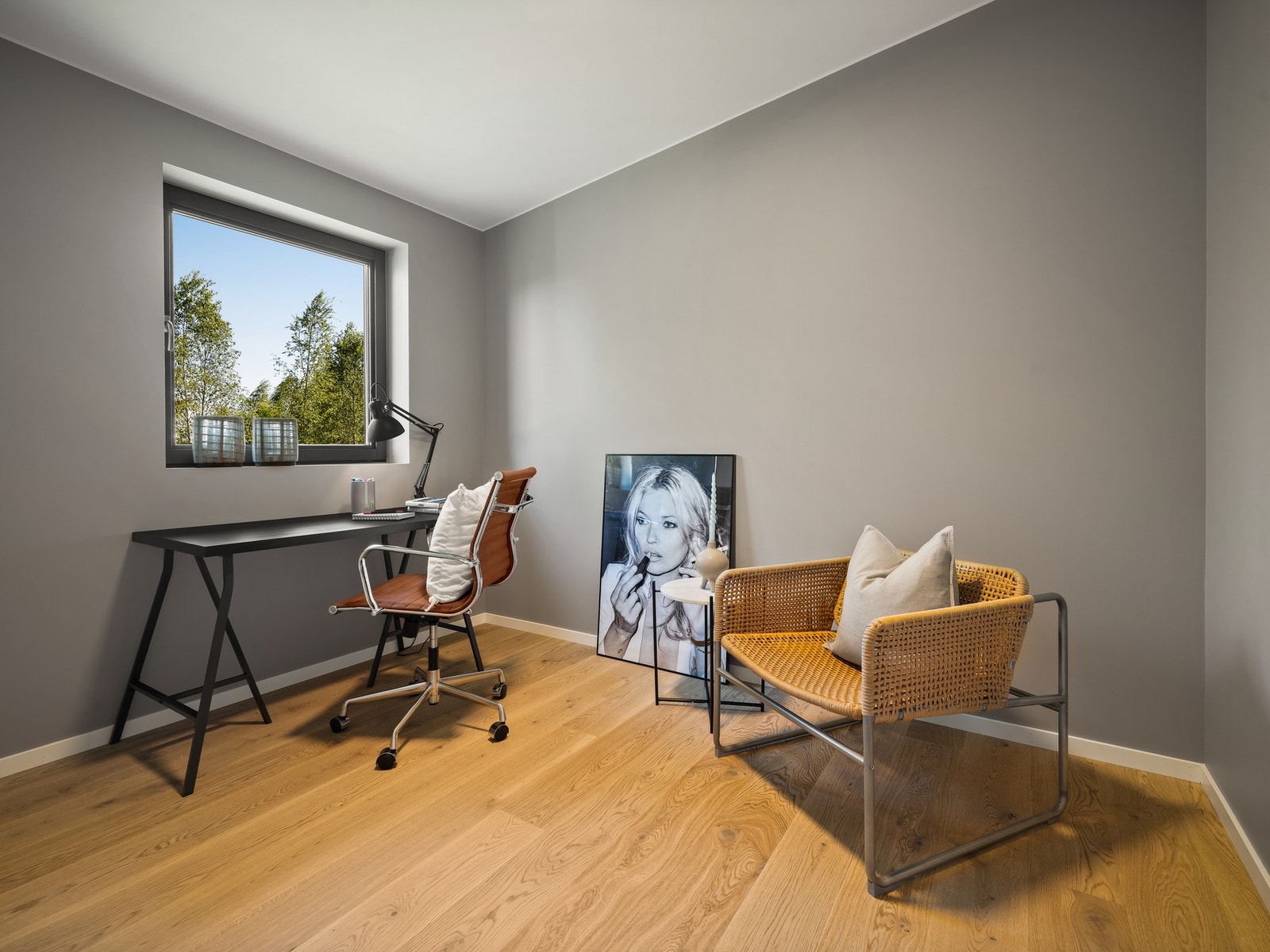 Soverom 4 er i dag innredet som kontor. Galleribilde