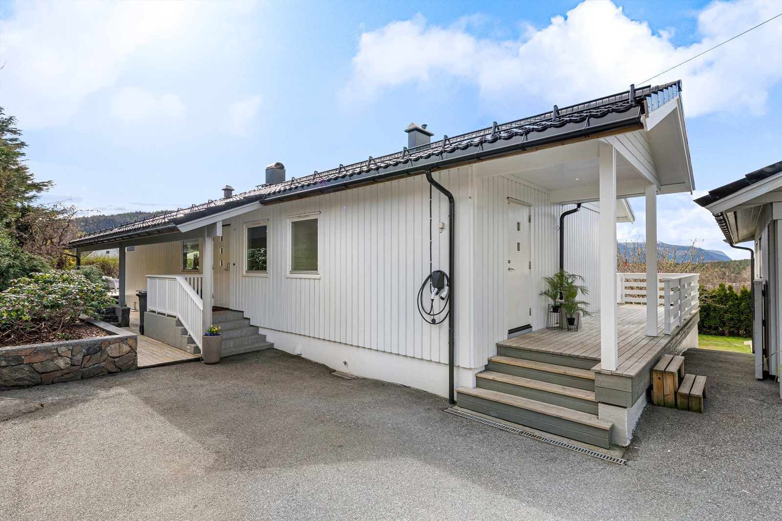 Fasade og inngangsparti mot øst samt utg. fra vaskerom mot nord Galleribilde