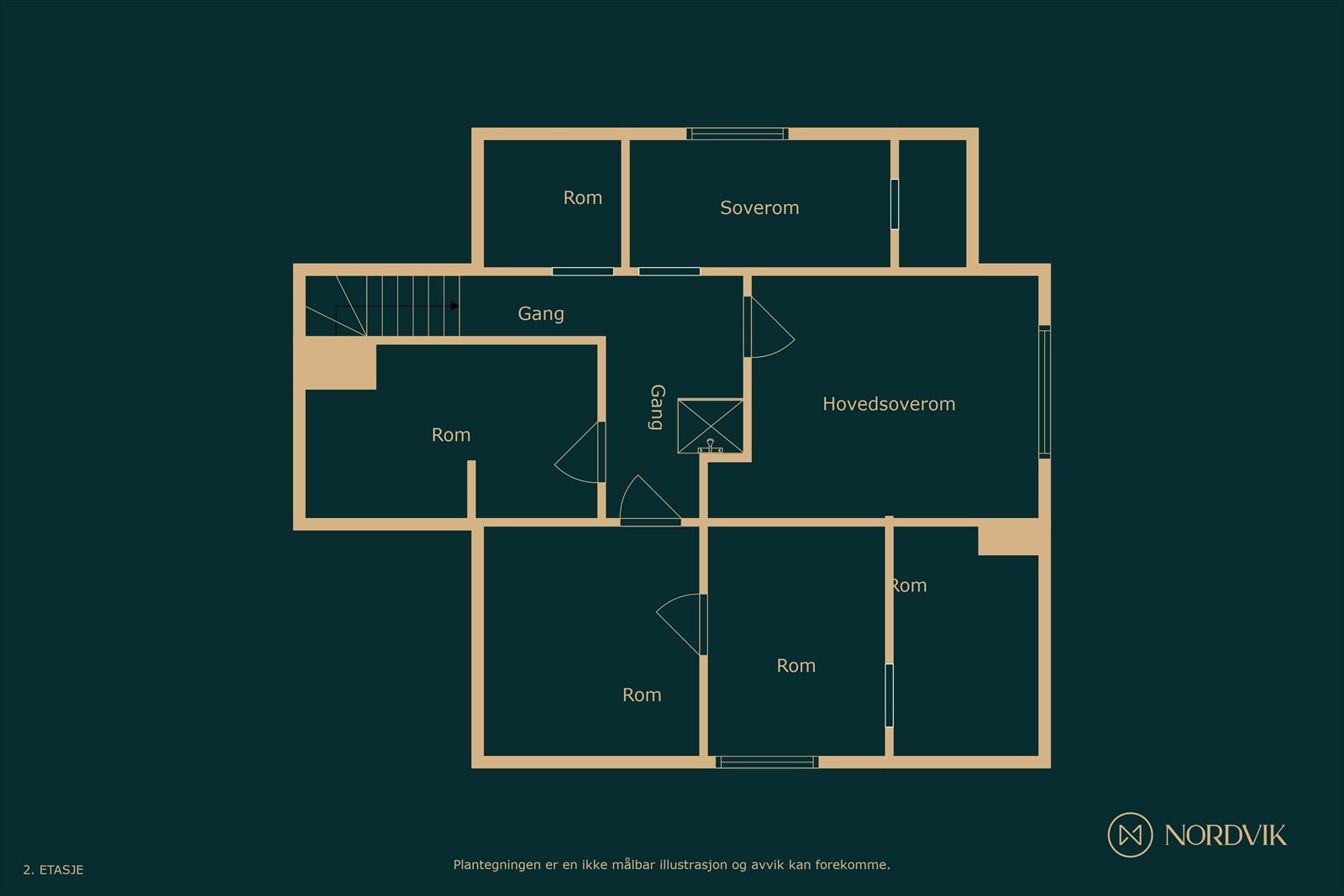 Plantegning 2. etasje Galleribilde