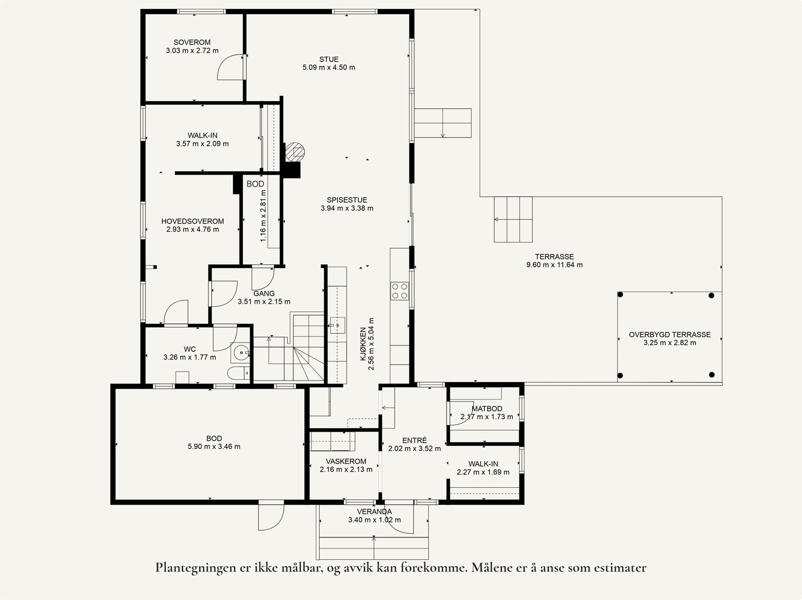 Plantegning hovedetasje. Galleribilde