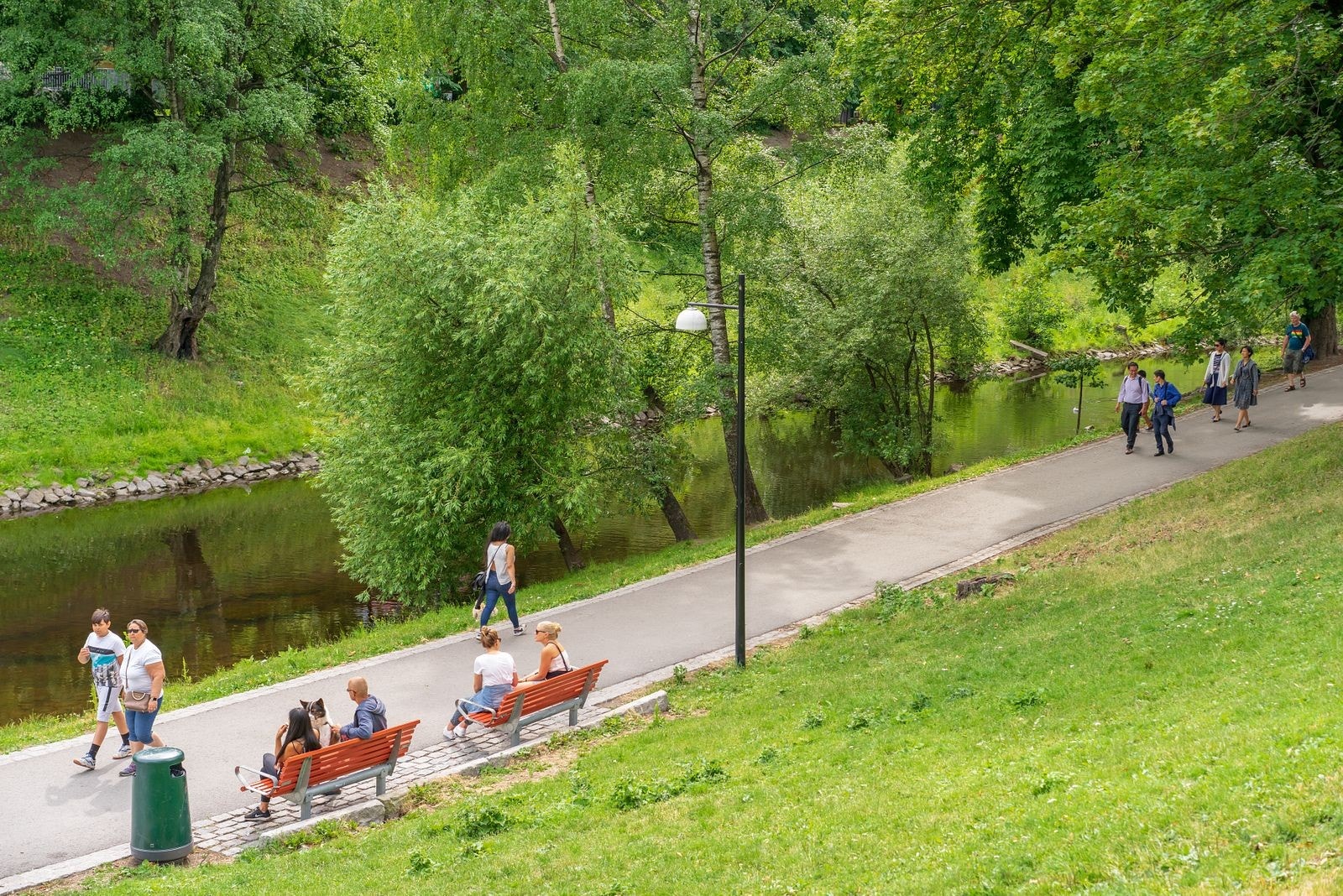 Flotte turmuligheter i nabolaget. Turstien langs Akerselva starter ved Maridalsvannet og går helt til ned til Vaterland i Oslo sentrum Galleribilde