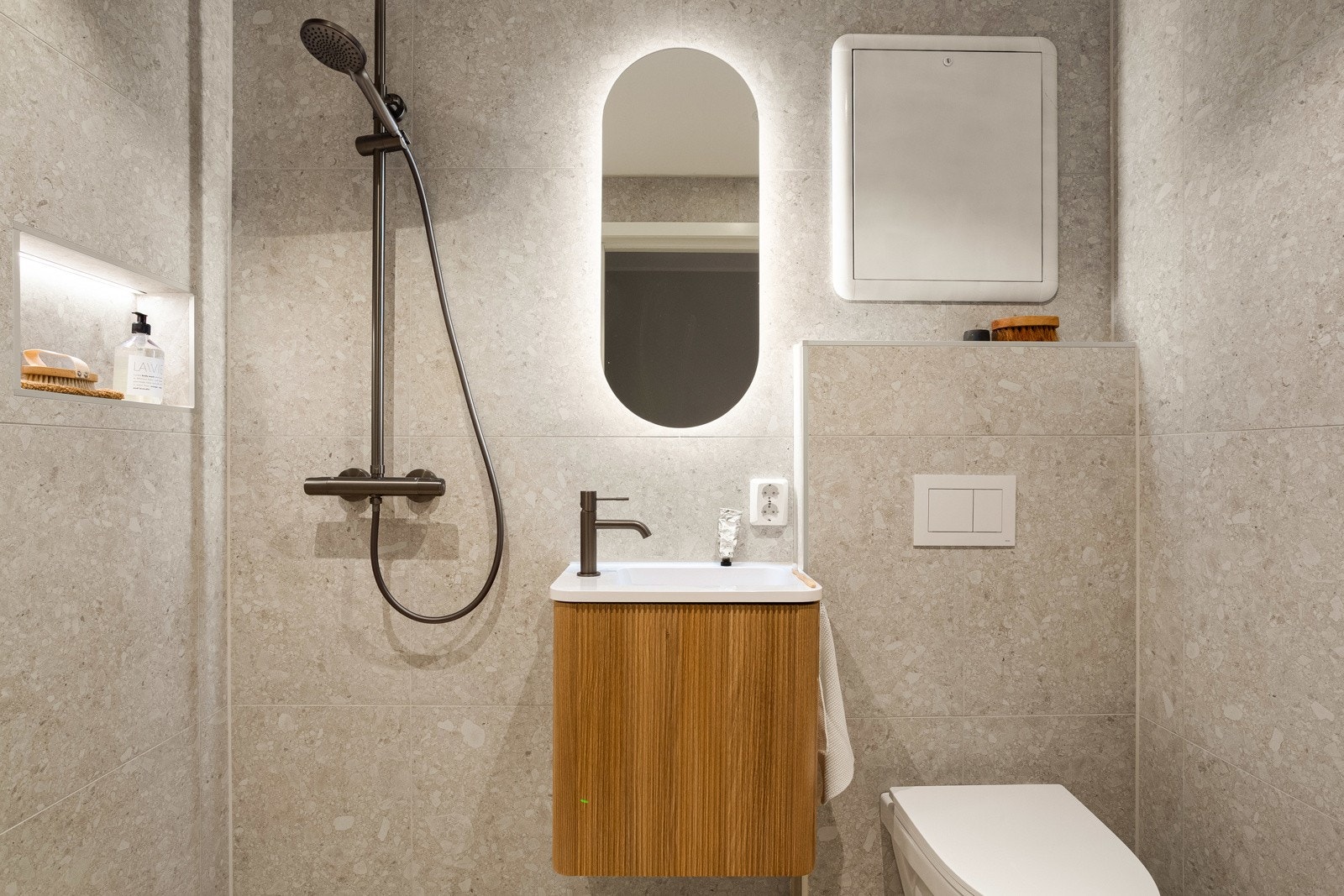 Badet er målt til ca. 3,6 kvm. Galleribilde