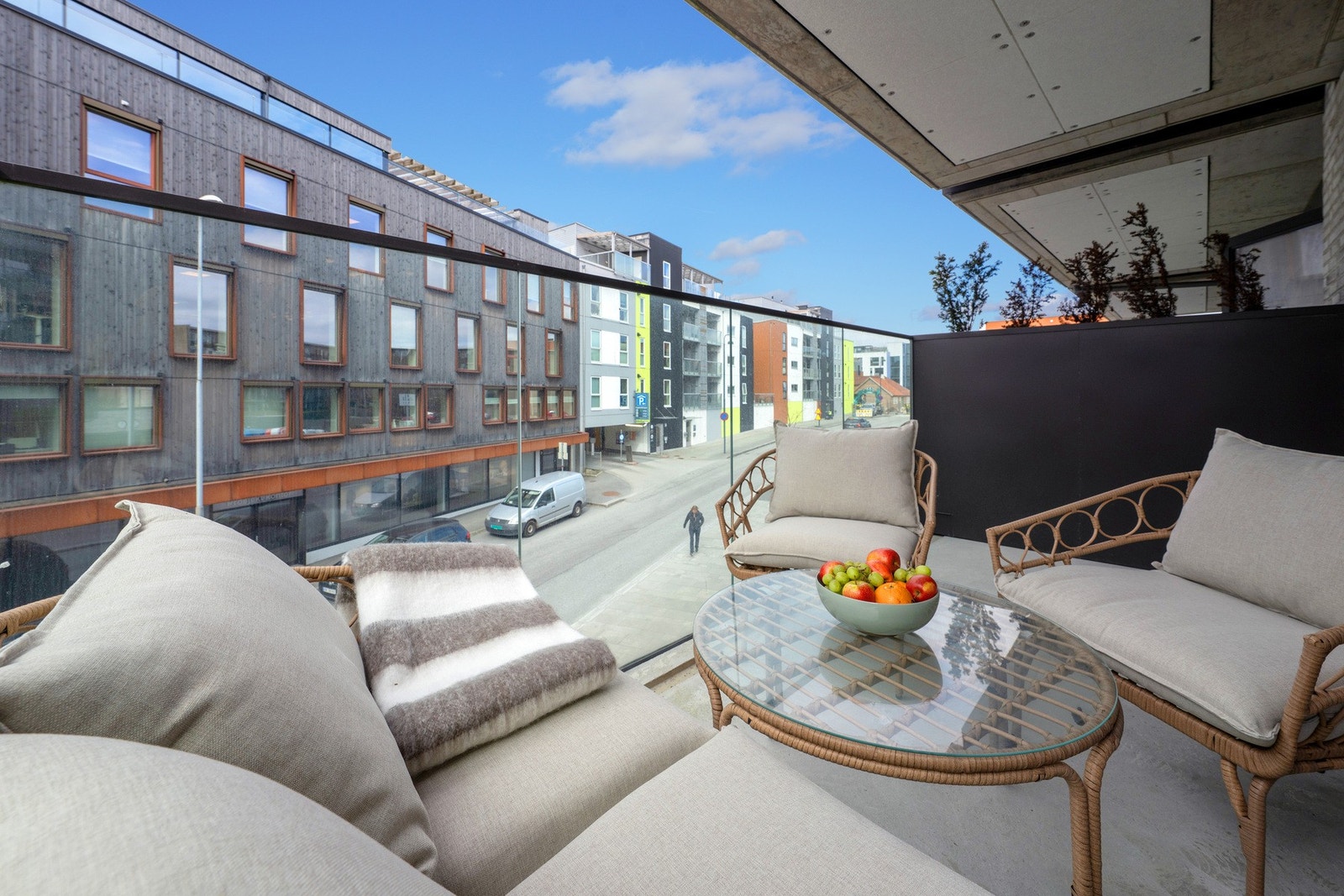 Balkongen blir en forlengelse av stuen. Galleribilde