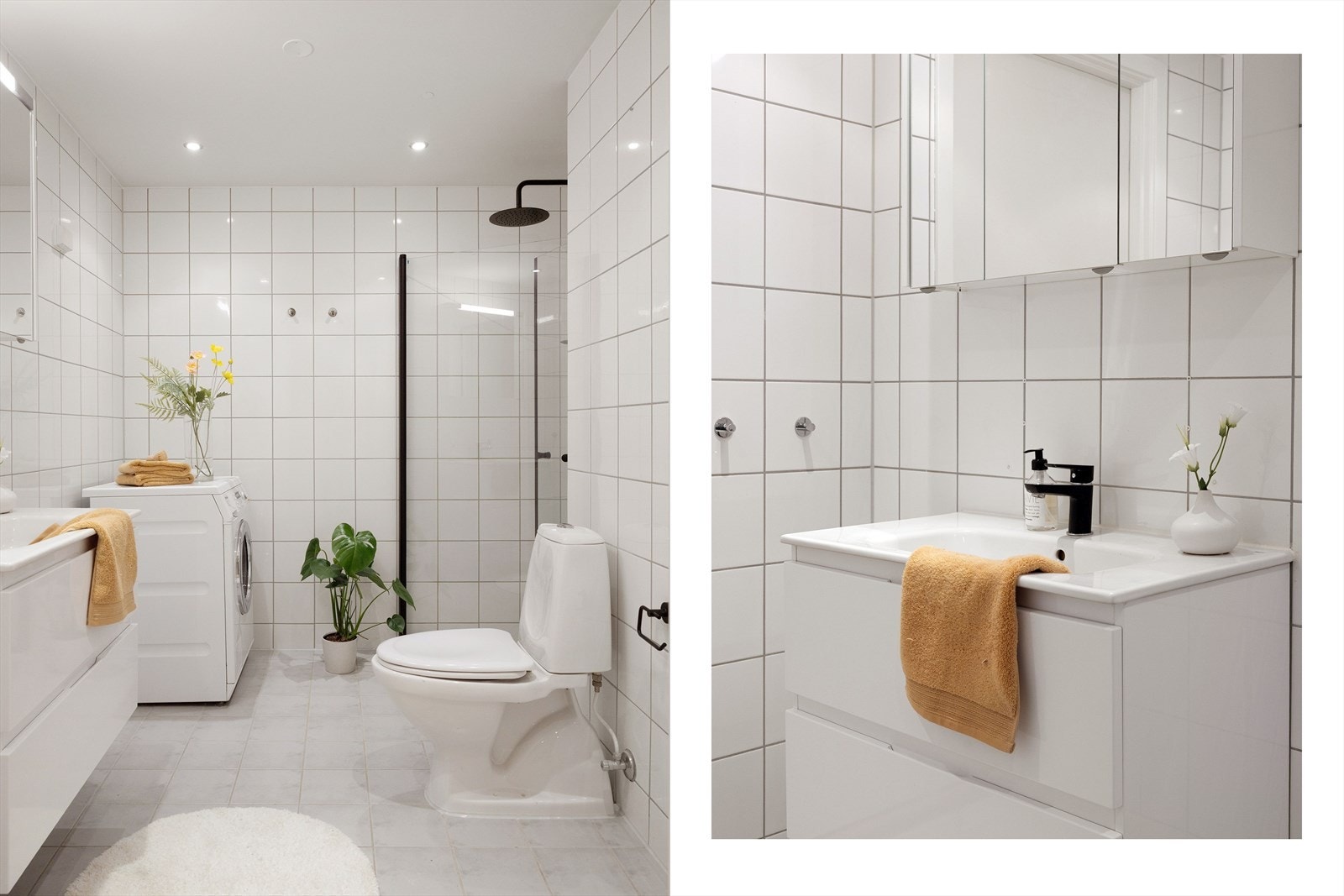 God plass til oppbevaring både over og under servanten. Galleribilde