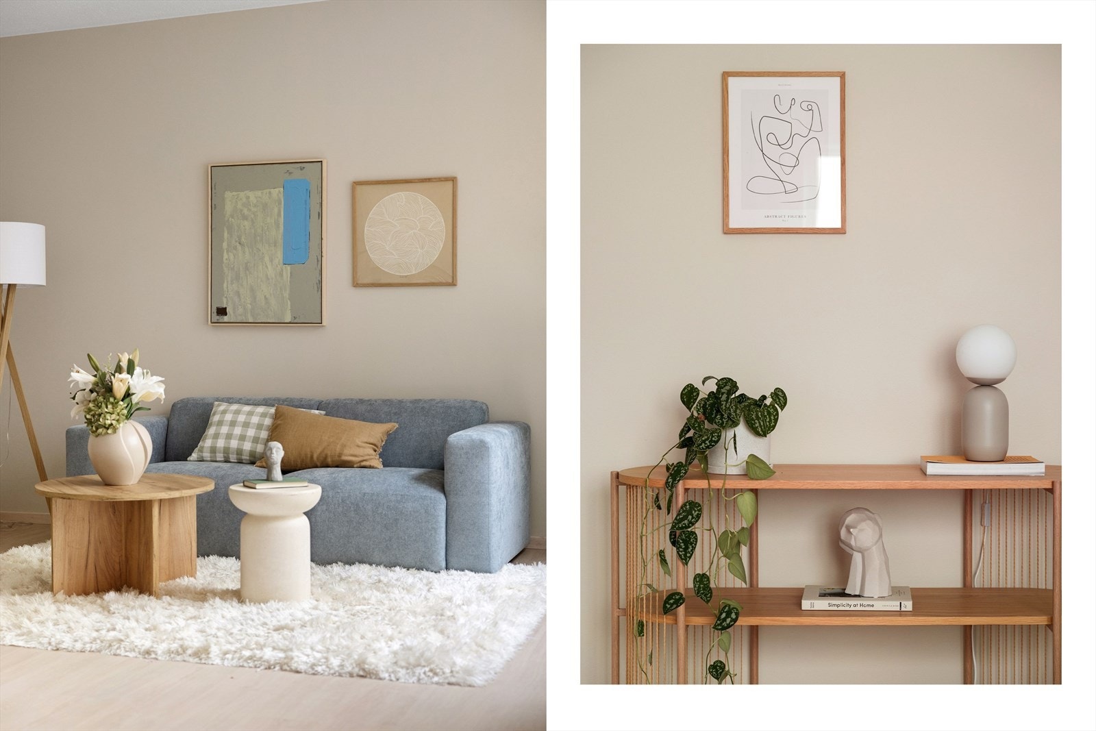 Leiligheten er lys med lite innsyn. Galleribilde