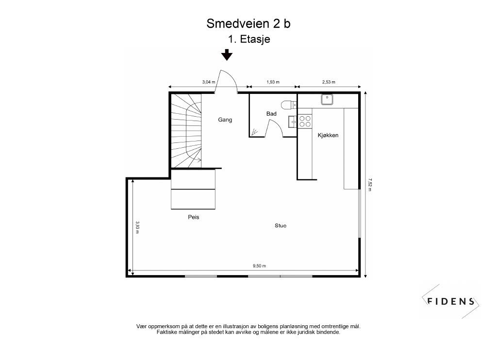 PLANTEGNING 1. ETASJE Galleribilde