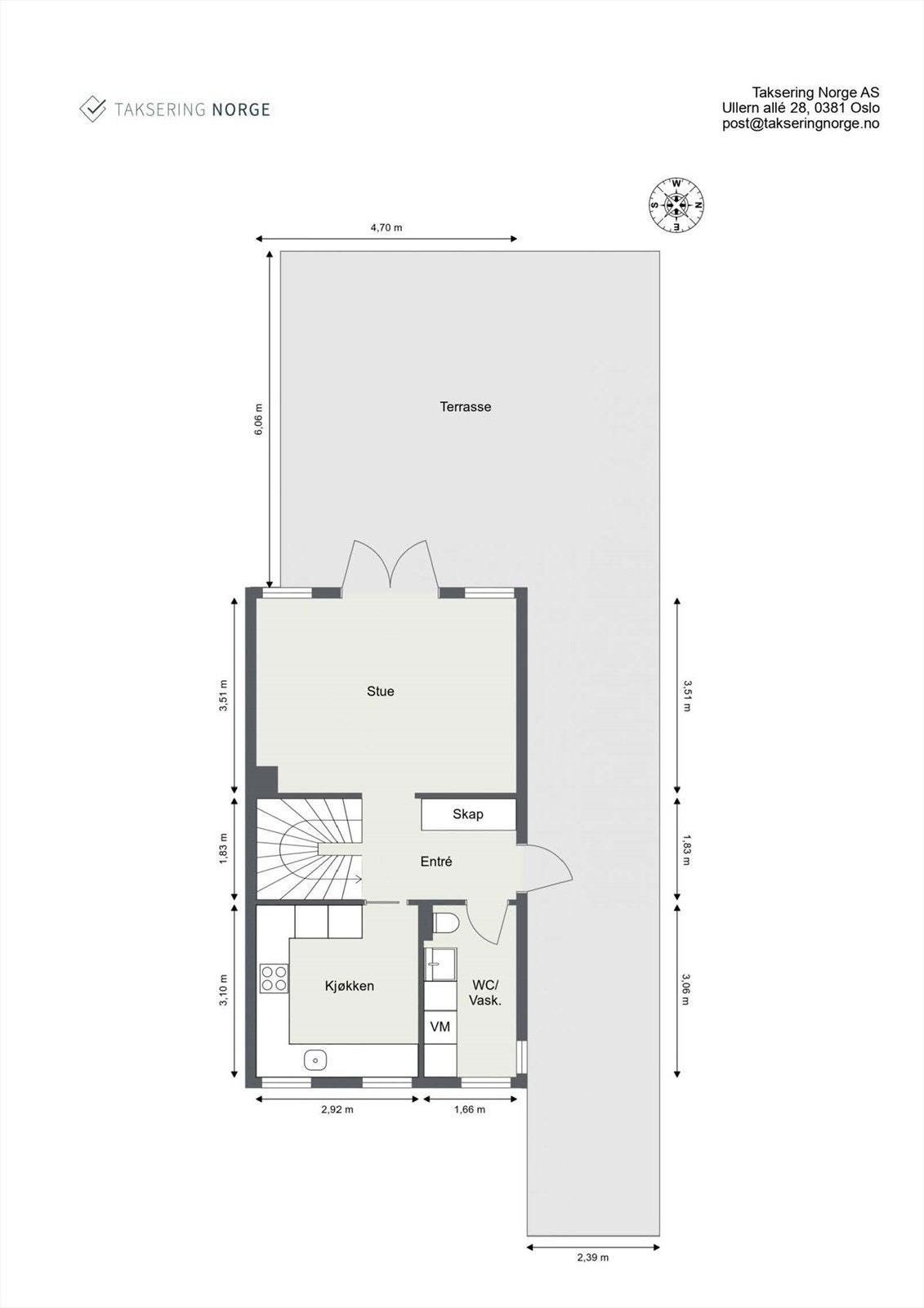Plantegning 1. etasje Galleribilde