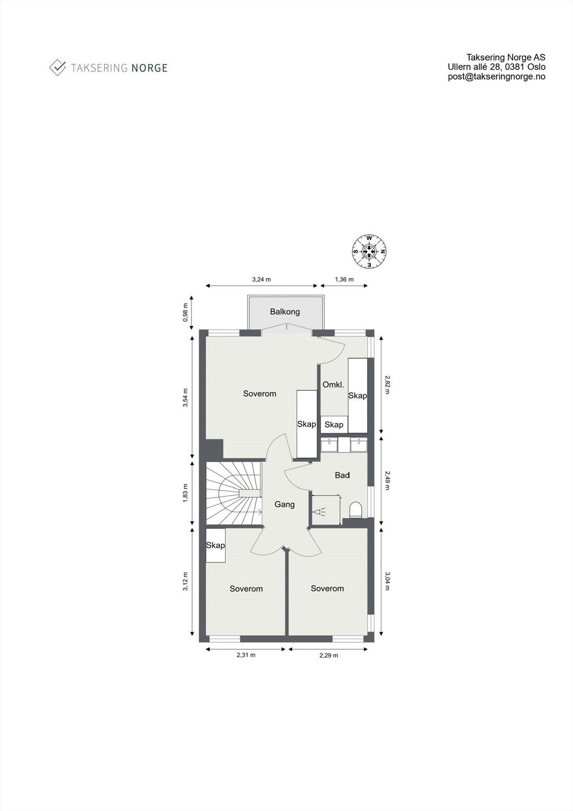 Plantegning 2. etasje Galleribilde