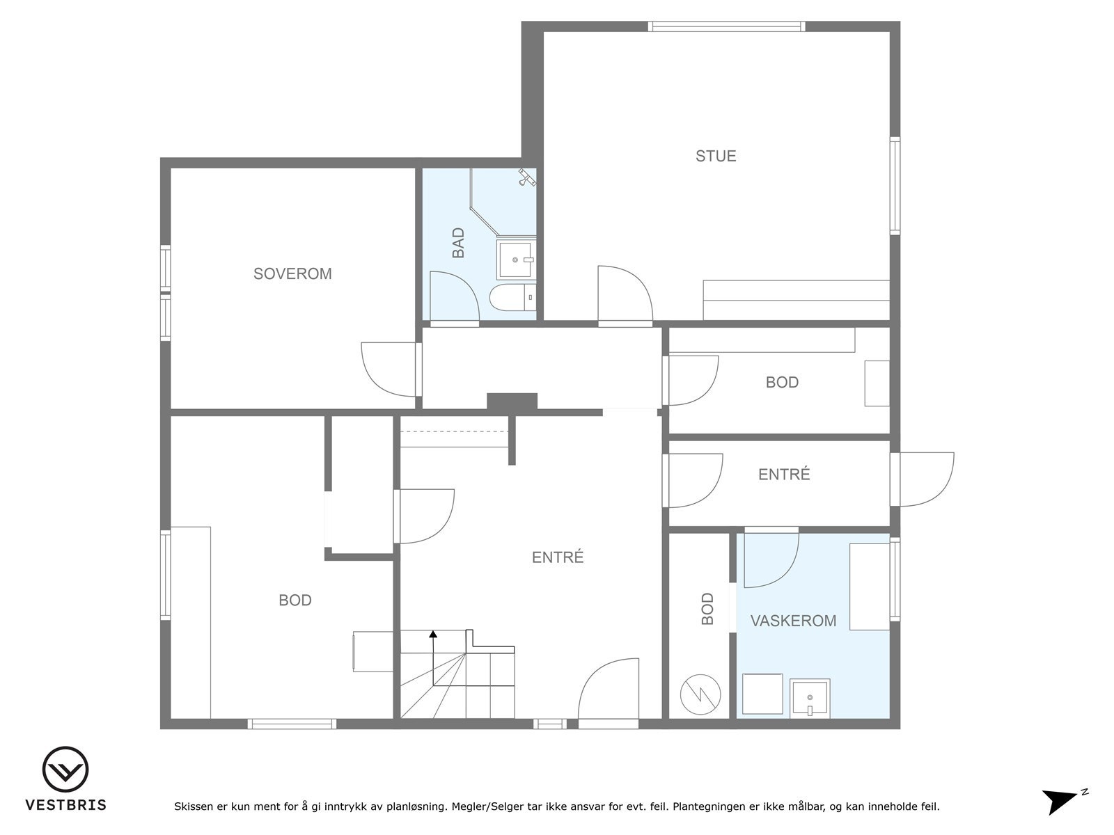 Planløsning kjeller Galleribilde