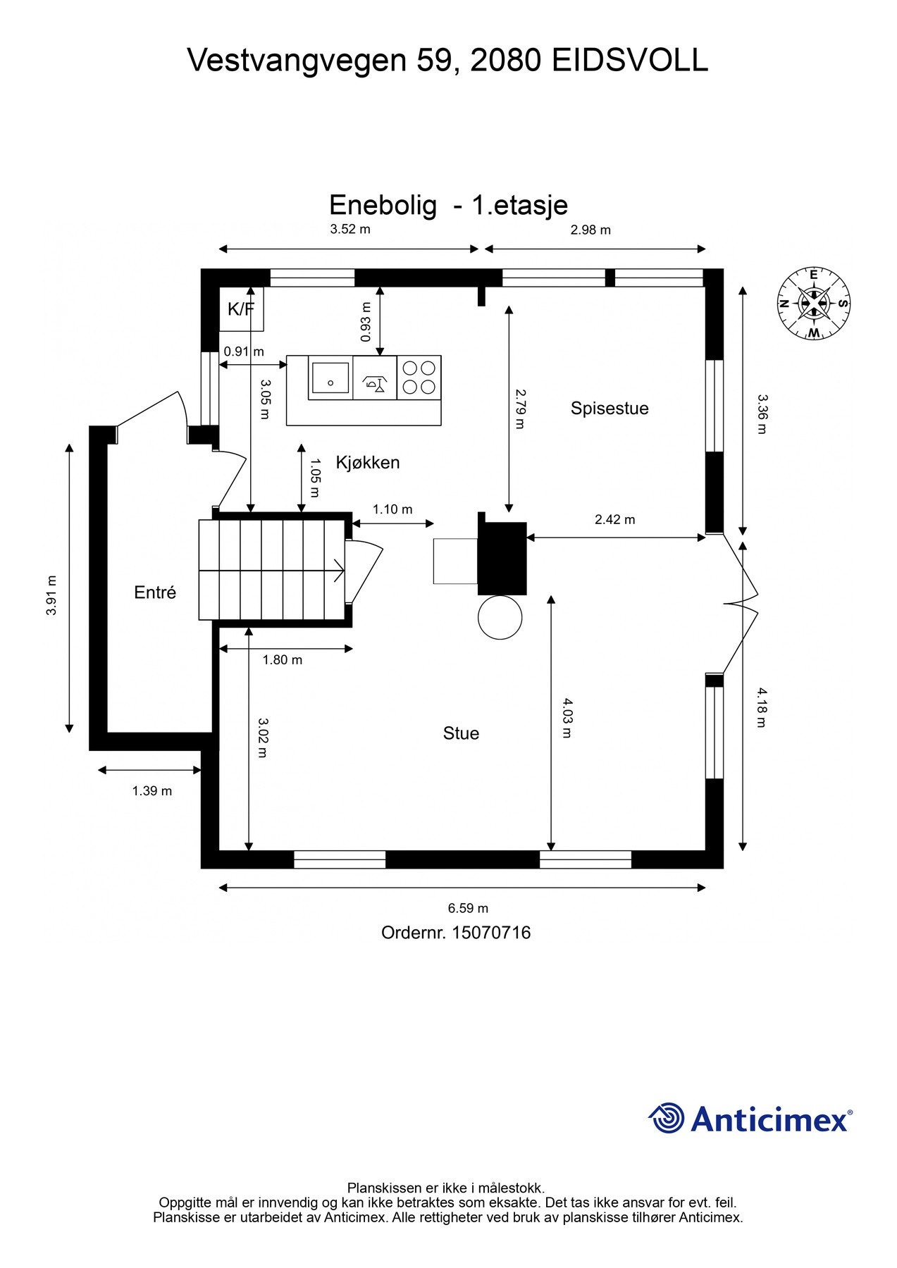 Plantegning 1. etasje. Galleribilde