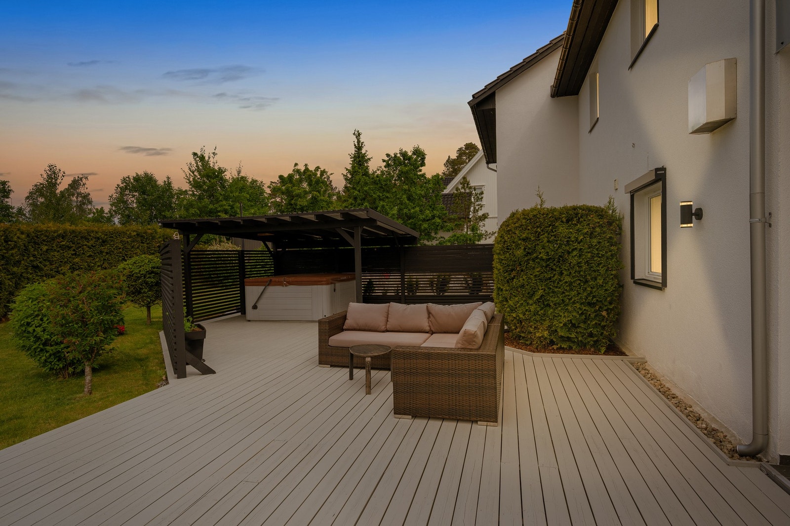 Her finner du boblebadet - perfekt for avslappende stunder med familie og venner. Galleribilde