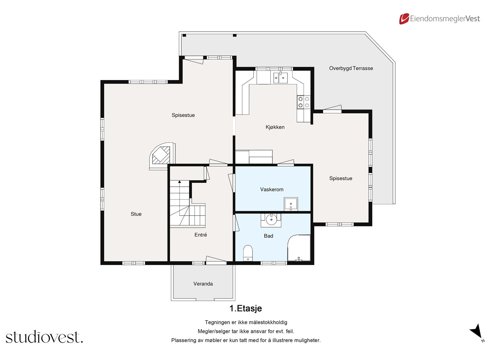 Planskisse: 1. etasje. Galleribilde