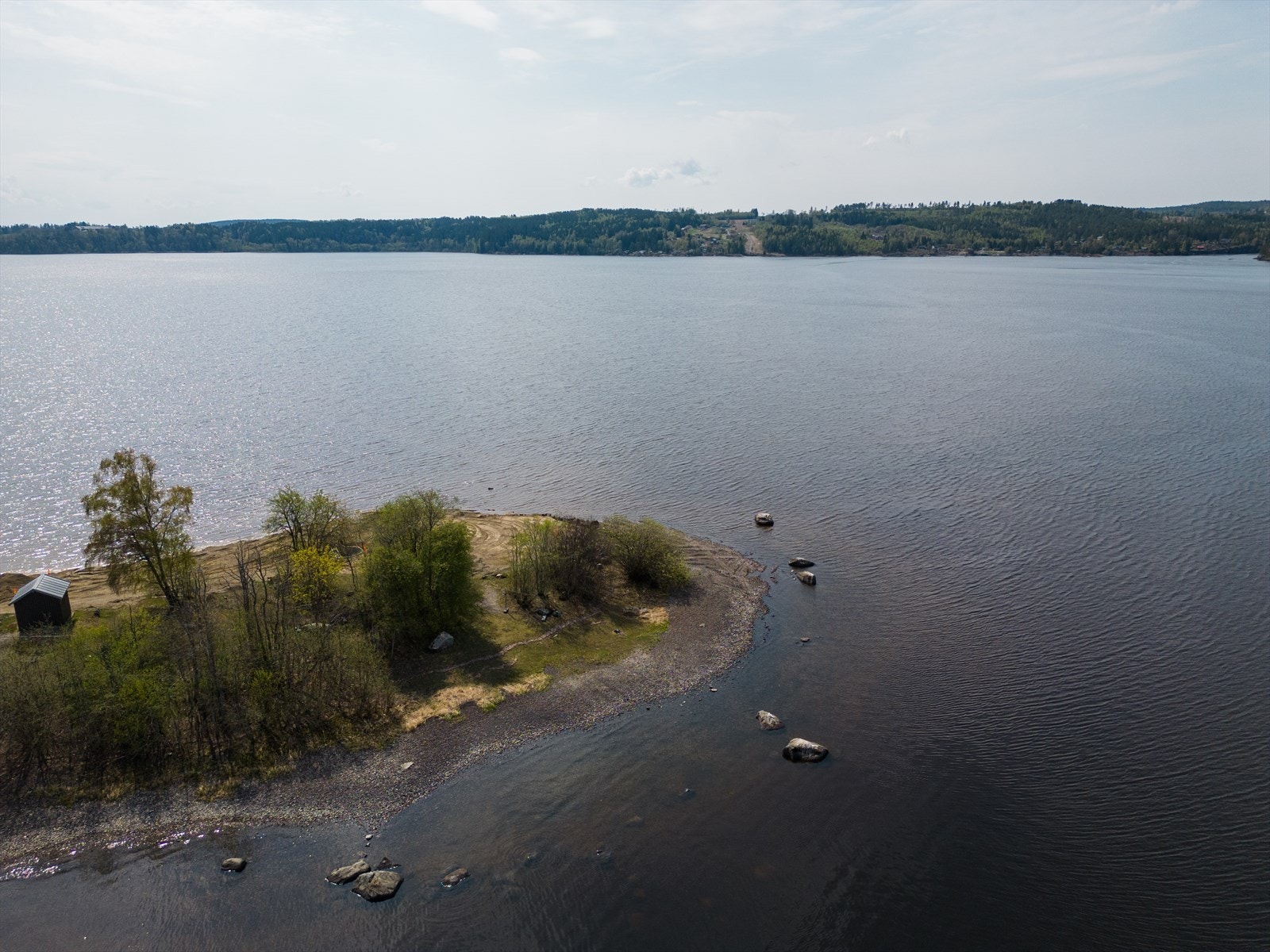 Fantastiske Sandstangen badeplass i Øyeren Galleribilde