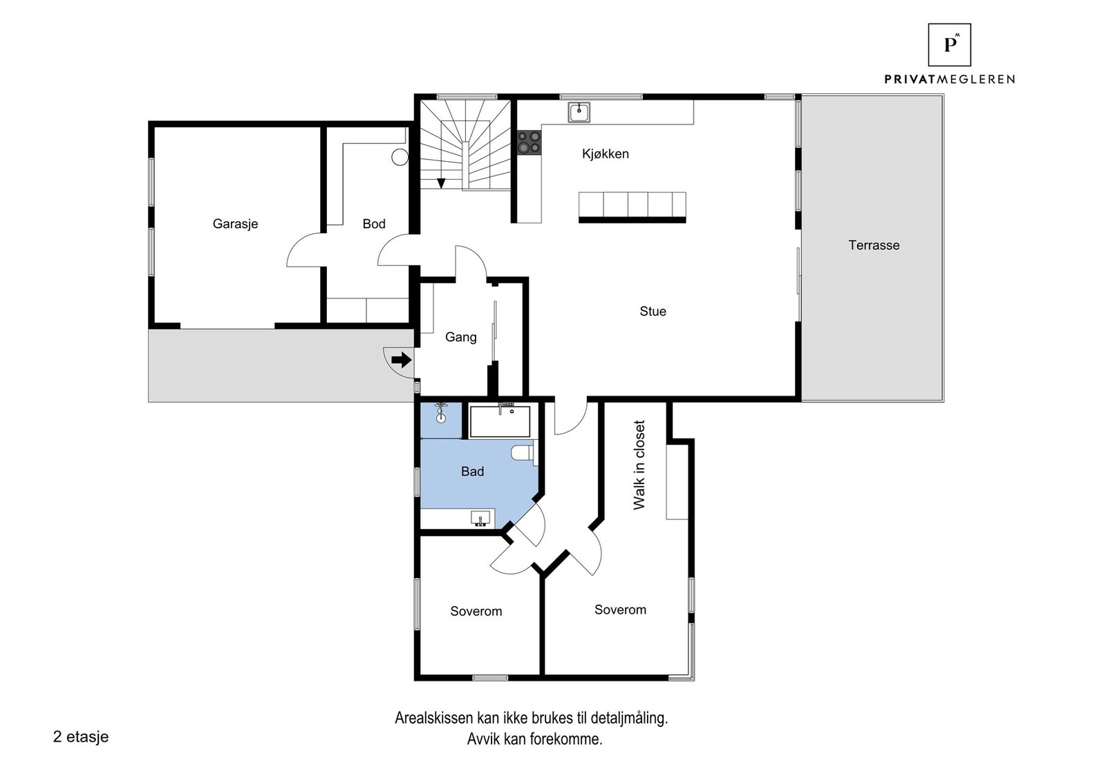 Plantegning 1. etasje Galleribilde