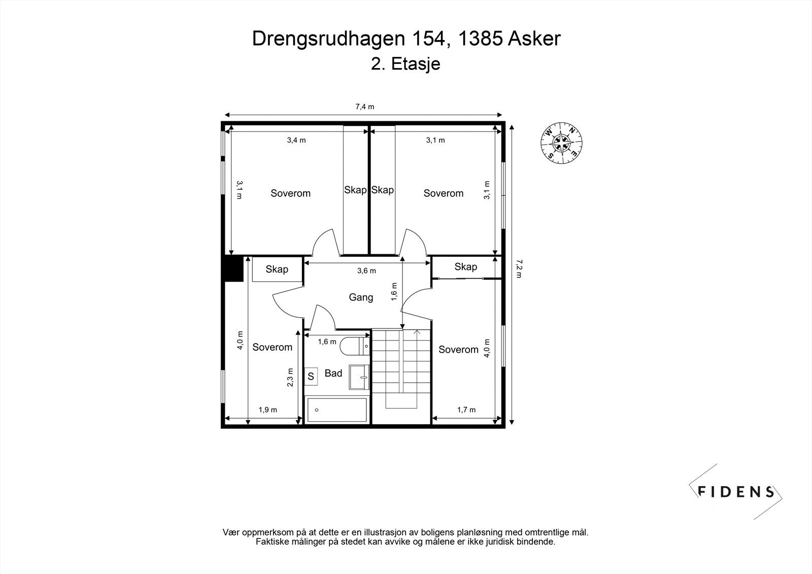 Plantegning 2. etasje Galleribilde
