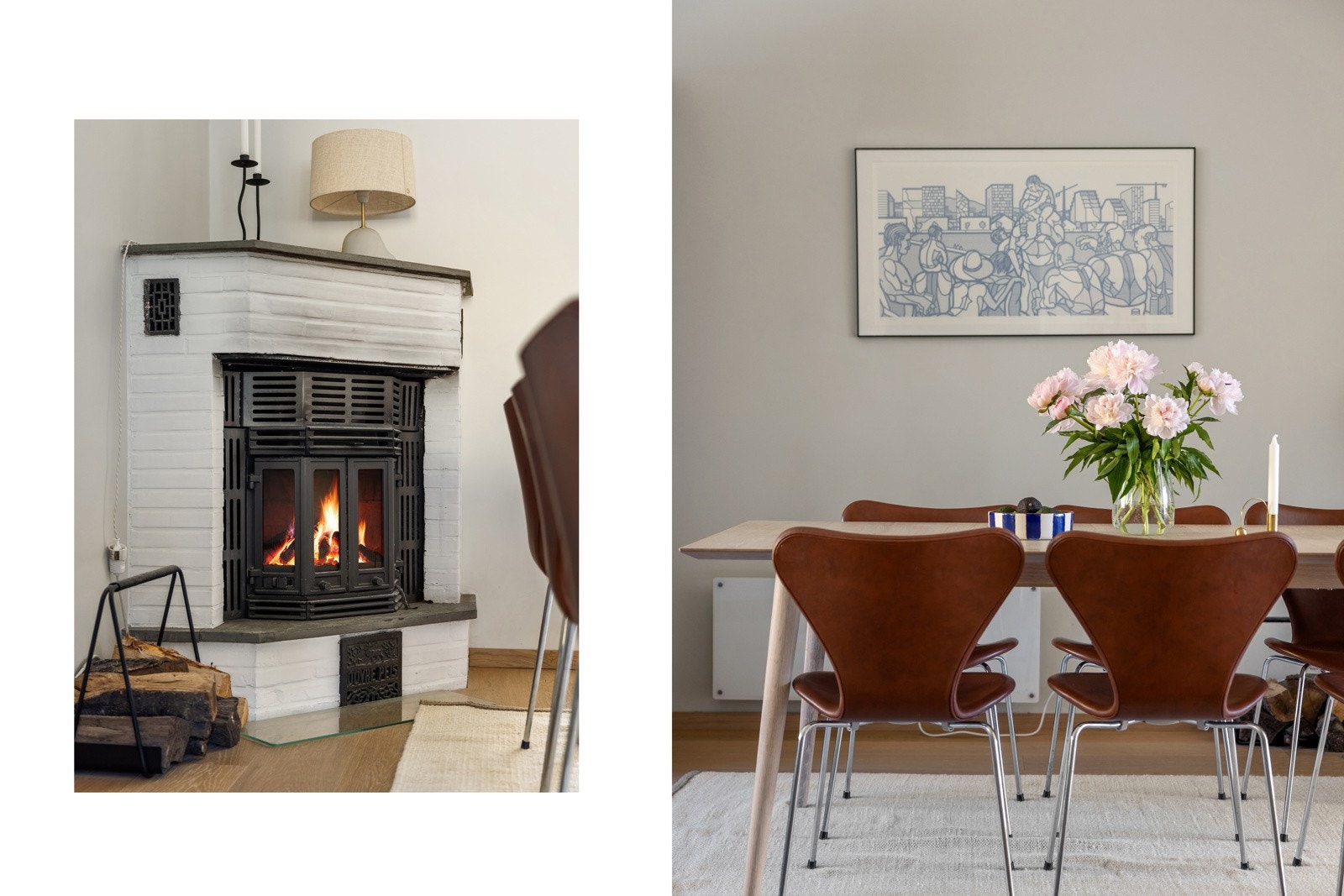 En lun peis tilfører rommet varme og hygge når kulden kryper innover landet Galleribilde