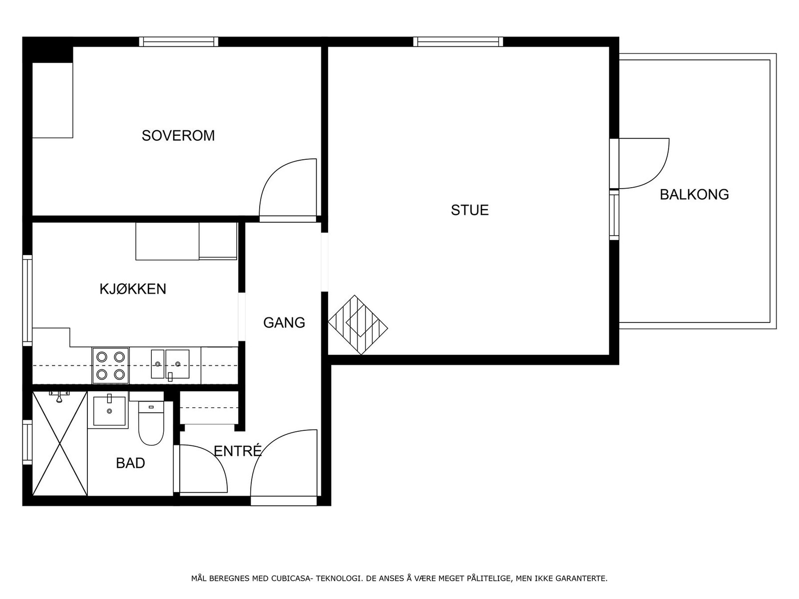 Veiledende planskisse over 2.etasje Galleribilde