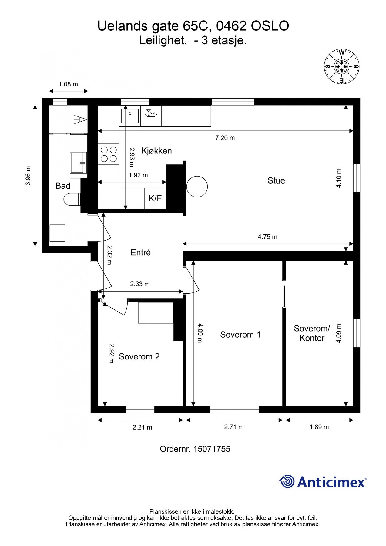 Før vi blar videre ser vi nærmere på dagens planskisse, slik at du får orientert deg litt. I tilegg til innvendige arealer disponerer boligen hele 4 boder: Totalt areal 27 kvm. Galleribilde