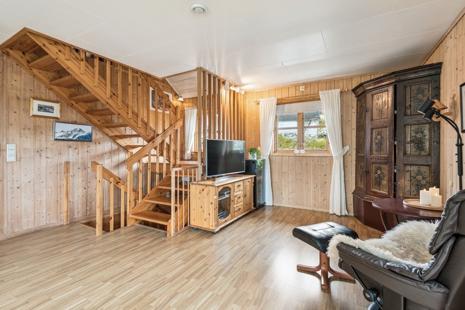Trivelig tv-hjørne. Galleribilde