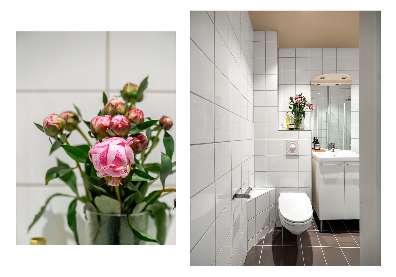 Badet er pent flislagt, pusset opp i 2007. Galleribilde