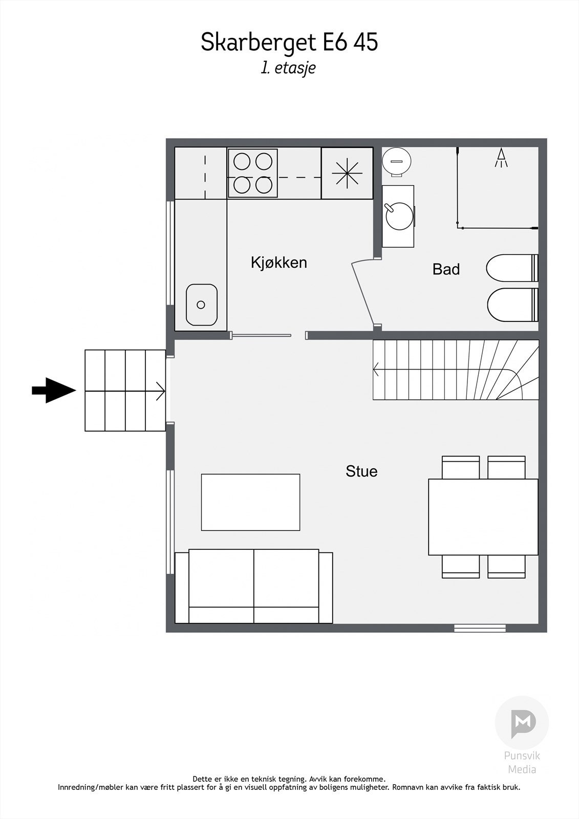 Plantegning 1.etasje Galleribilde