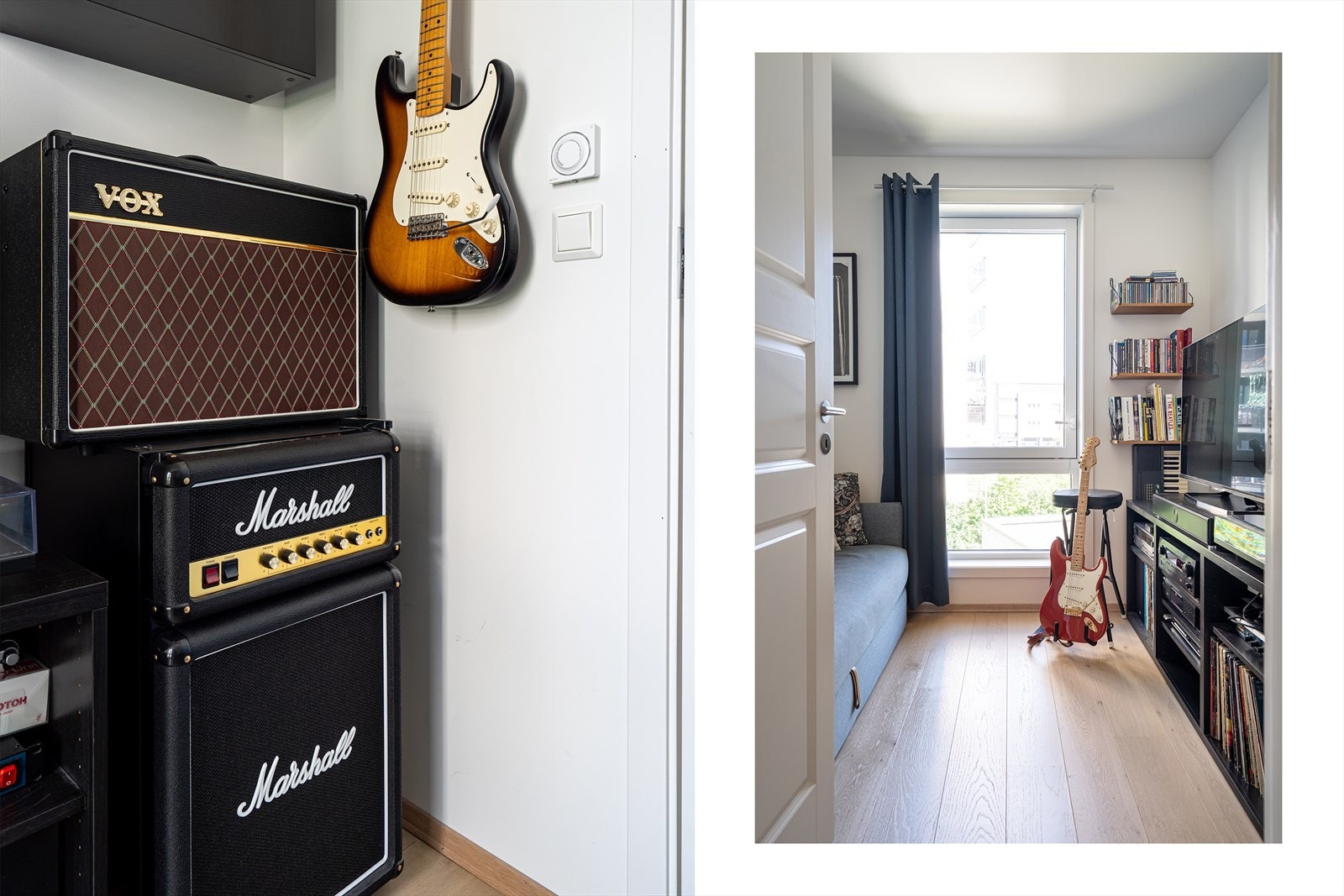 Alle soverommene ligger i samme ende av boligen og ligger stille og rolig til. Galleribilde