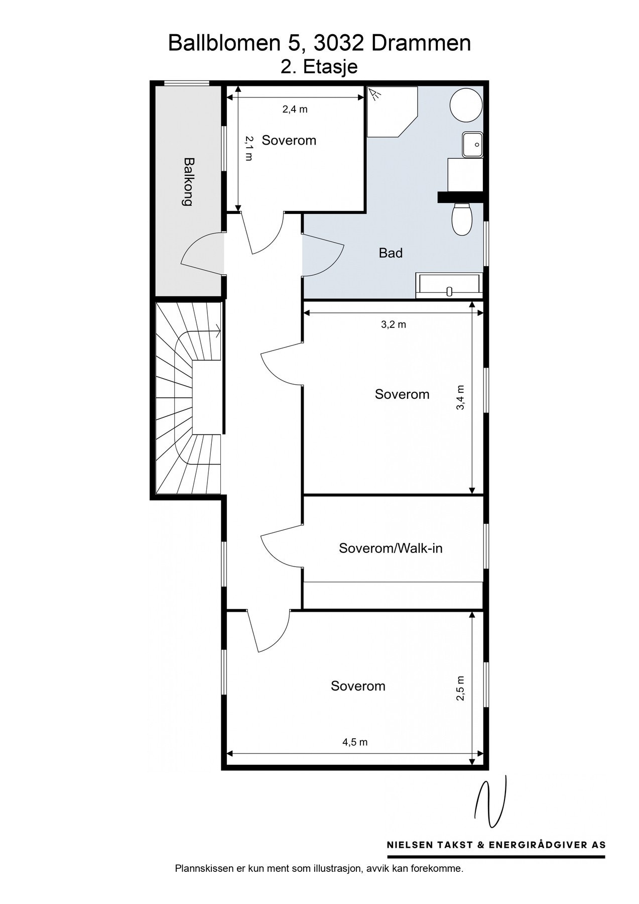Plantegning 2.etg. Galleribilde