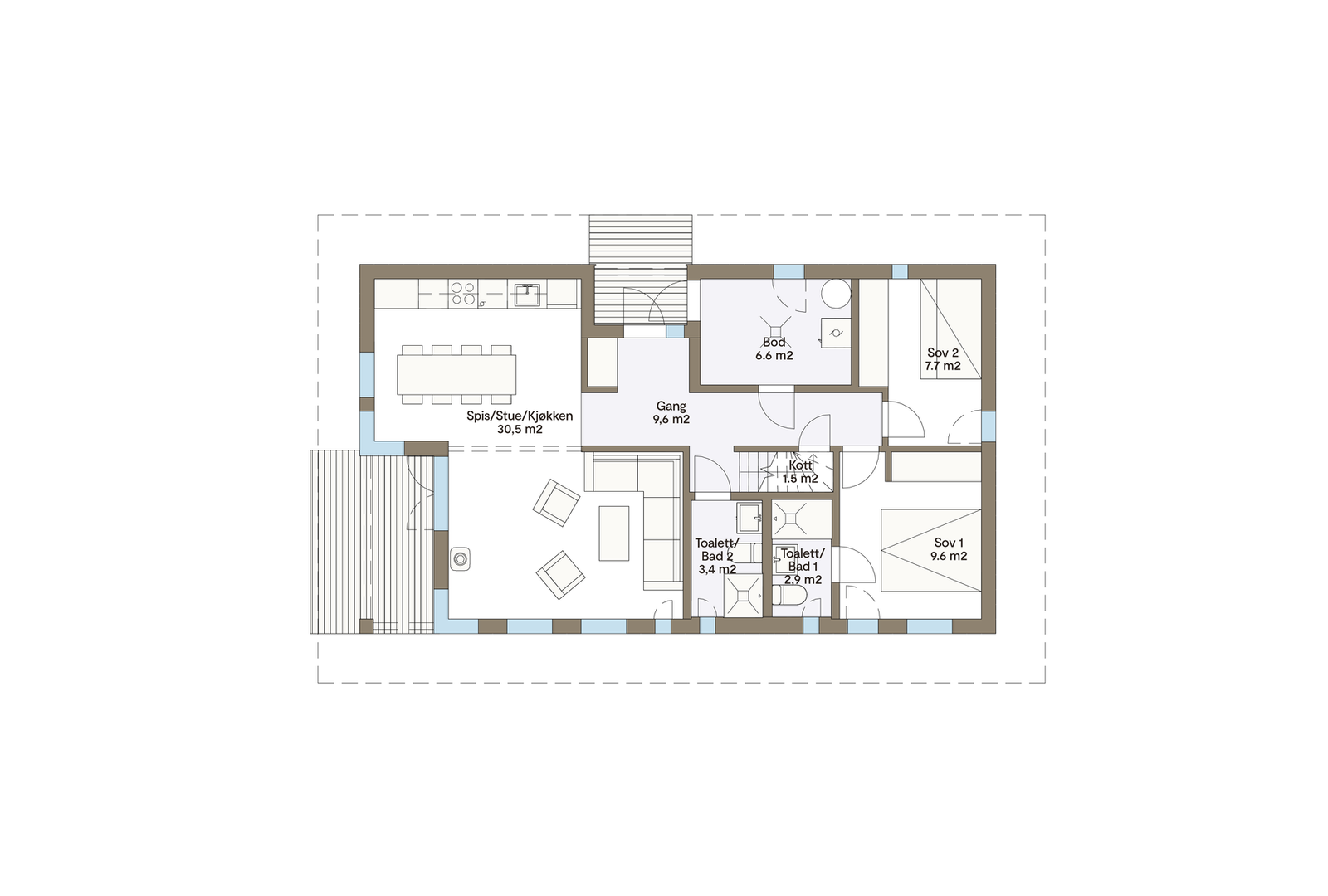 Plantegning hoved plan Vy 21 DTH Galleribilde