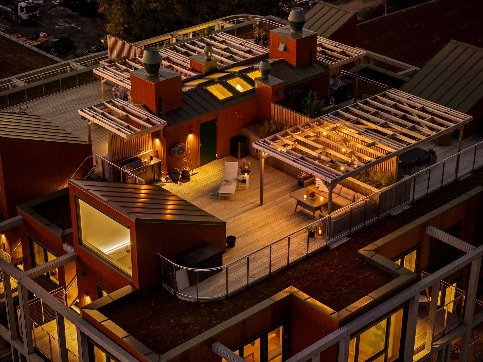 Leiligheten har privat takterrasse med direkte adkomst fra leiligheten Galleribilde