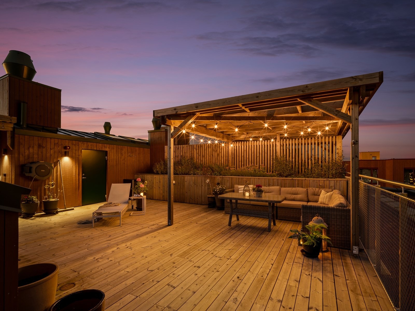 Kveldsstemning på takterrassen Galleribilde