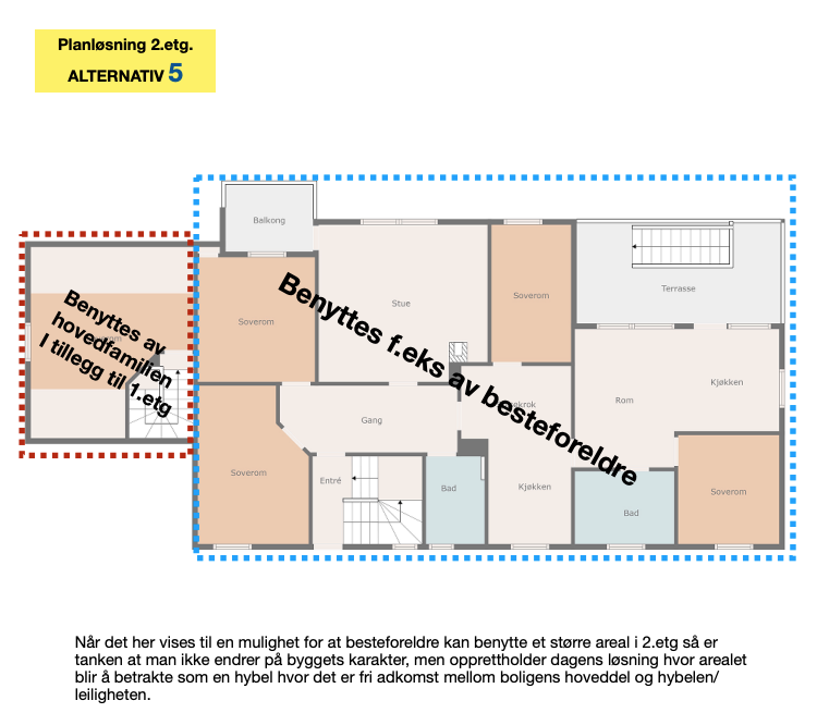 Planløsning 2.etg. alternativ 5 Galleribilde