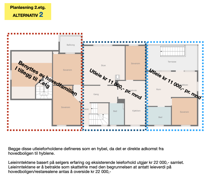 Planløsning 2.etg. alternativ 2 Galleribilde