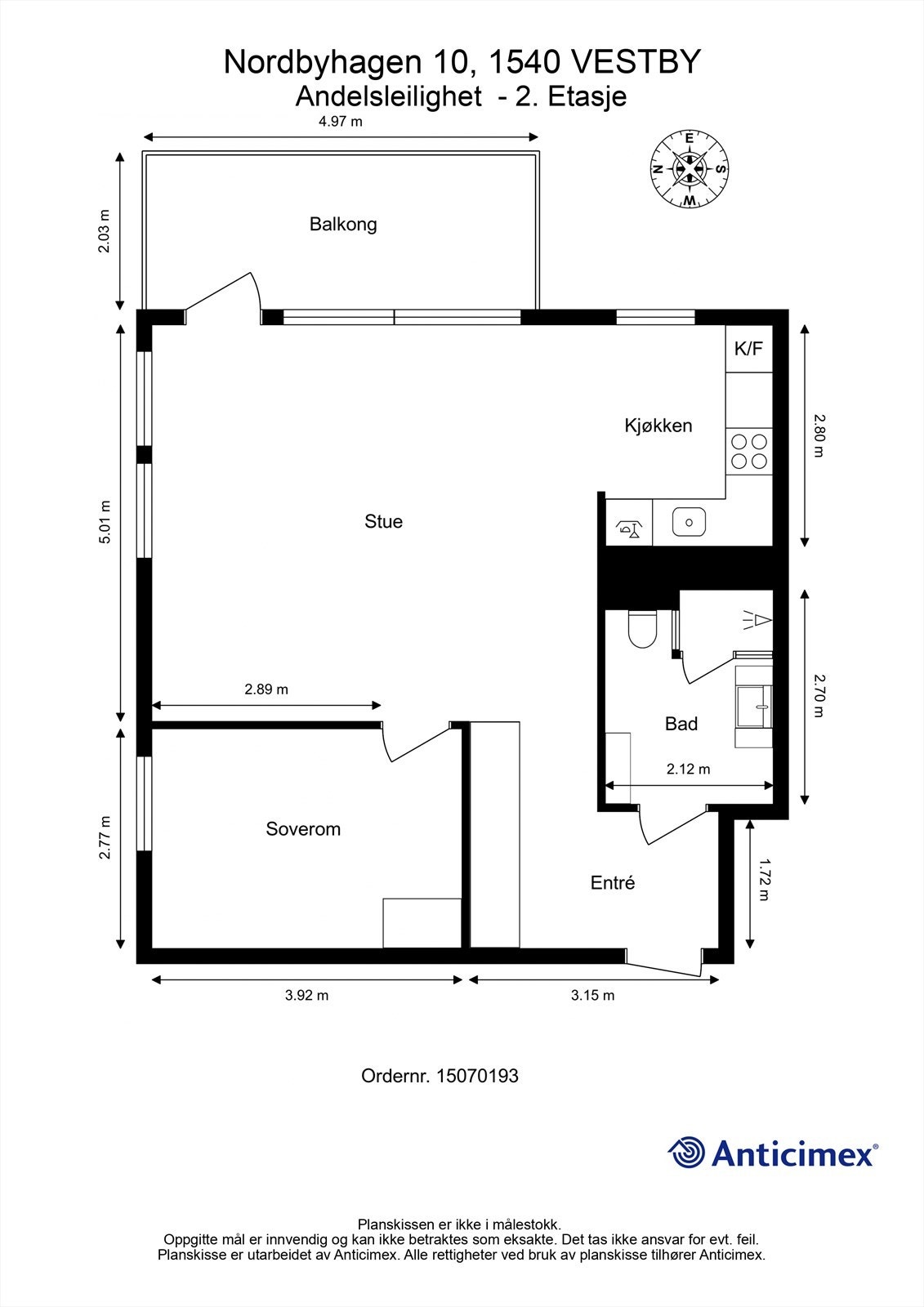 Bod i 1. etasje disponeres også av leiligheten. Galleribilde